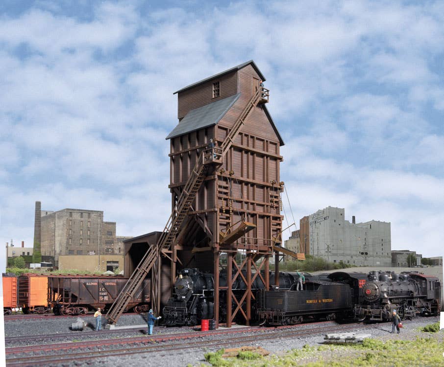 Walthers Cornerstone 2922 HO Scale Wood Coaling Tower - Kit - 7-1/2 x 6-1/2 x 10-5/8" 19.1 x 16.5 x 27cm