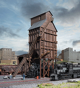 Walthers Cornerstone 3823 N Scale Wood Coaling Tower - Kit - 3-5/8 x 2-1/4 x 6-1/2" 9.2 x 5.7 x 16.5cm