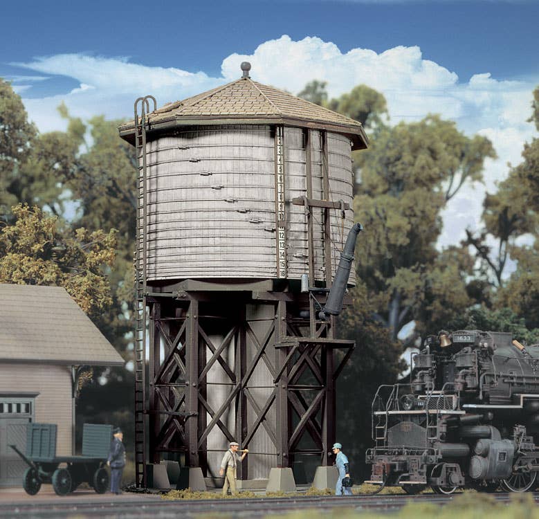 Walthers Cornerstone 3531 HO Scale Wood Water Tank - Kit - 3-1/2 x 3-7/8 x 6-5/8" 8.7 x 9.6 x 16.5cm