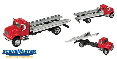 Walthers SceneMaster 11591 HO Scale International(R) 4900 Roll-On/Roll-Off Flatbed - Assembled - Red