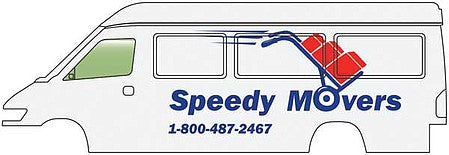 Walthers SceneMaster 12206 HO Scale Service Van - Assembled - Speedy Movers (white, blue, red)