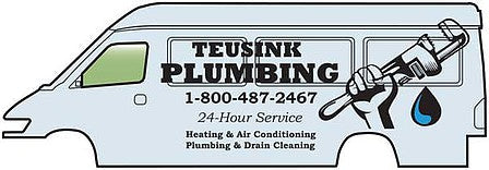 Walthers SceneMaster 12207 HO Scale Service Van - Assembled - Teusink Plumbing (light blue, black)