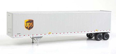Walthers SceneMaster 2256 HO Scale 48' Stoughton Trailer 2-Pack - Assembled - United Parcel Service (Modern Shield Logo, gray, brown, yellow)