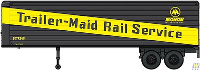 Walthers SceneMaster 2418 HO Scale 35' Fluted-Side Trailer 2-Pack - Assembled - Monon