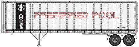 Walthers SceneMaster 2515 HO Scale 40' Trailmobile Trailer 2-Pack - Assembled - Preferred Pool (white, black, red)