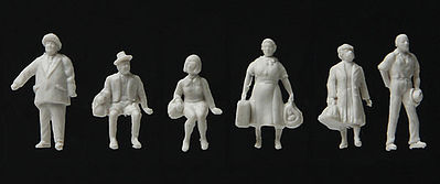 Walthers SceneMaster 6052 HO Scale Traveling Figures - Unpainted pkg(72)