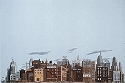 Walthers SceneMaster 712 HO Scale Background Scene 24 x 36" 60 x 90cm - Instant Horizons(TM) - Hotel/Business