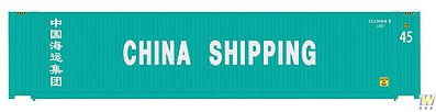 Walthers SceneMaster 8552 HO Scale 45' CIMC Container - Assembled - China Shipping (green, white)