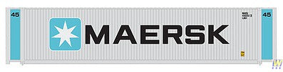 Walthers SceneMaster 8556 HO Scale 45' CIMC Container - Assembled - Maersk (silver, blue, black)