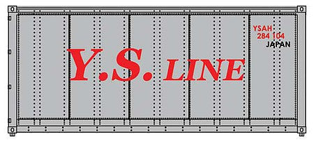 Walthers SceneMaster 8659 HO Scale 20' Smooth-Side Container - Ready to Run - Y.S. Line (gray, red)