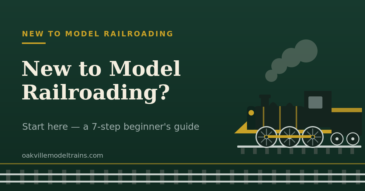 New to model railroading — beginner's guide with classic steam locomotive, Oakville Model Trains Depot