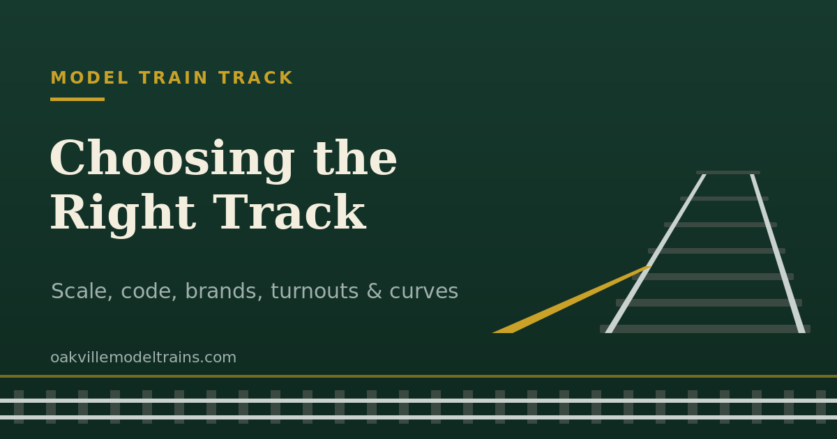 Choosing the right model train track — guide, Oakville Model Trains Depot
