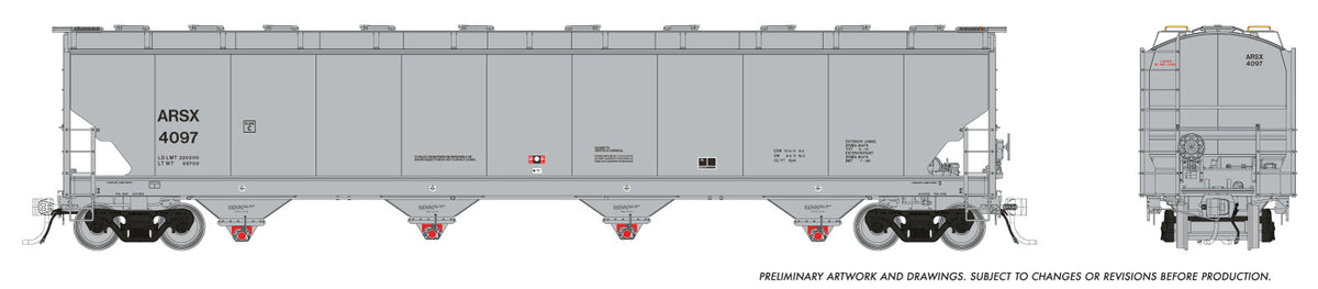 Rapido HO Trinity Covered Hoppers