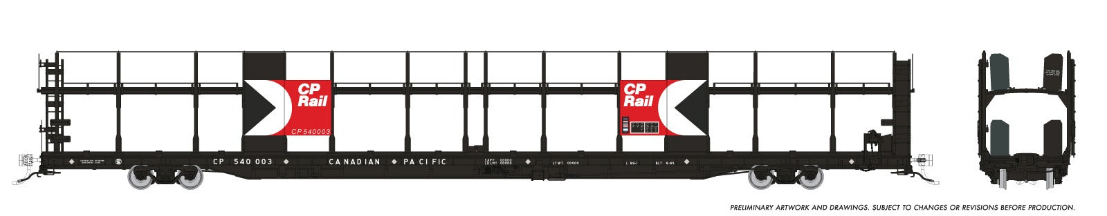 Rapido HO NSC 89' Autorack CP Rail Multimark