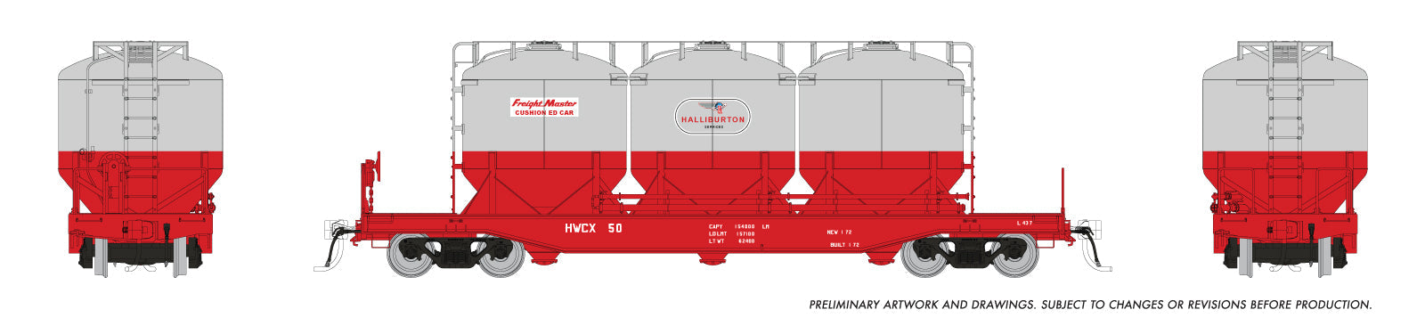 Rapido HO Halliburton Cement Cars
