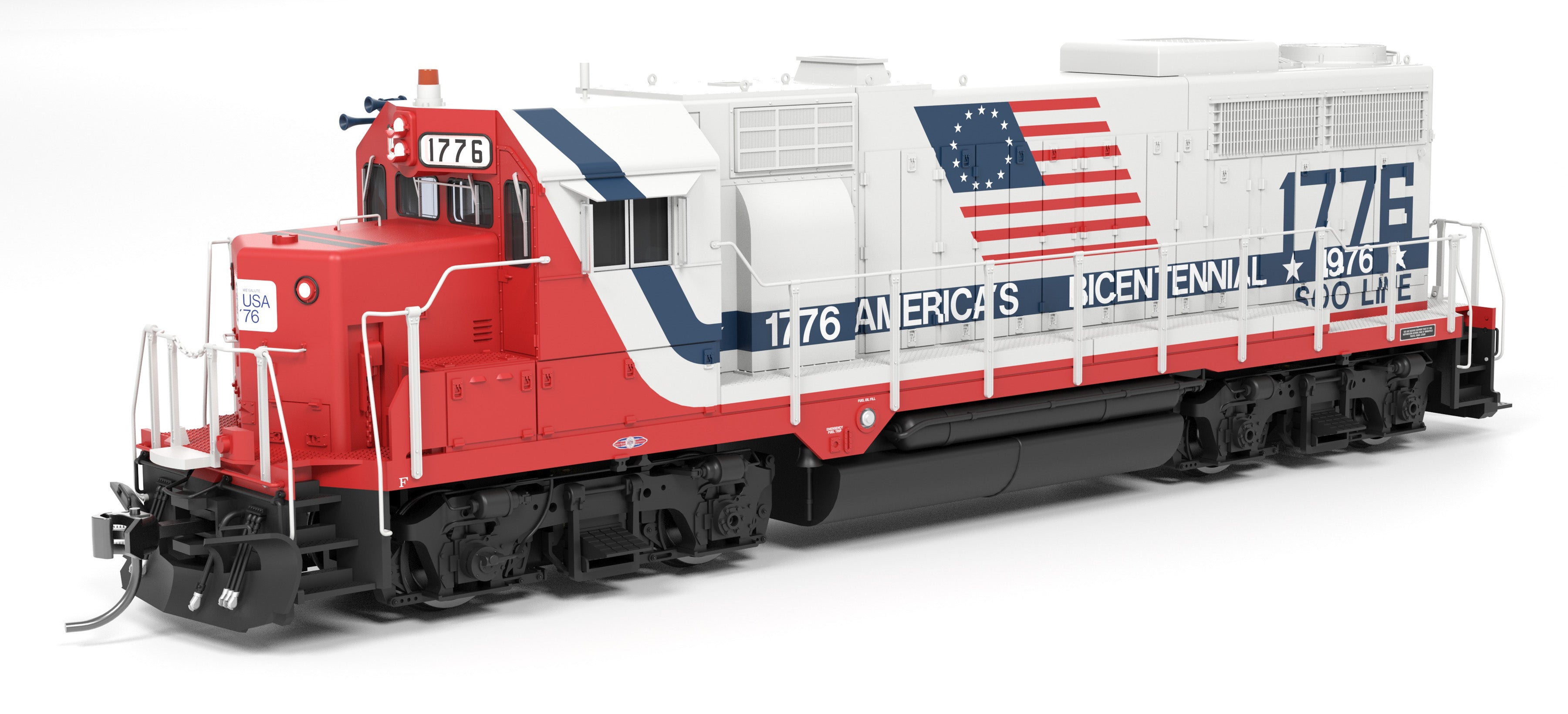 Broadway Limited Imports 10019 HO EMD GP35 Soo Line 1776 Bicentennial - main view