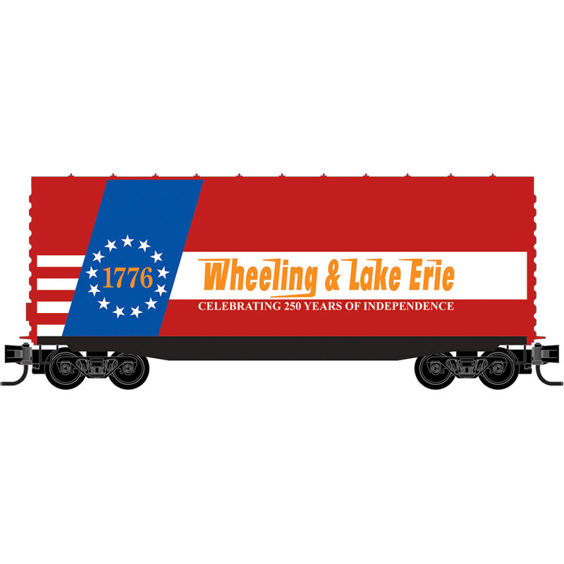 Micro-Trains 101 100 825 N scale Freedom - Wheeling & Lake Erie 40' Smooth Side High-Cube Box Car
