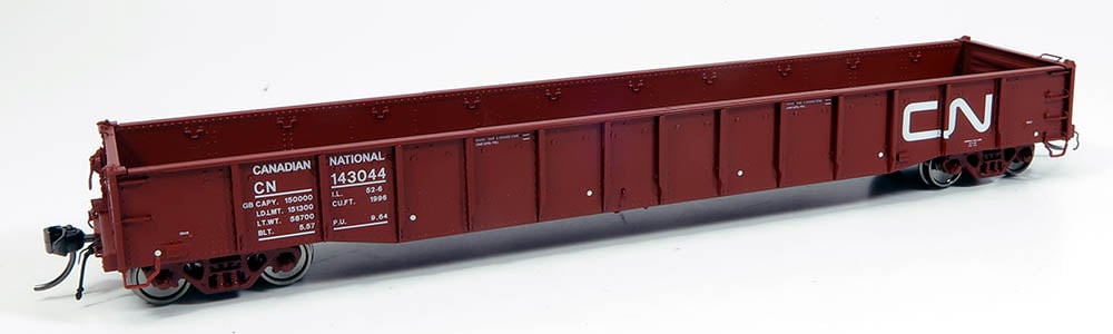 Rapido 50050A HO 52'6" Mill Gondola — CN Rail Wet Noodle Single Car - Oakville Model Trains Depot