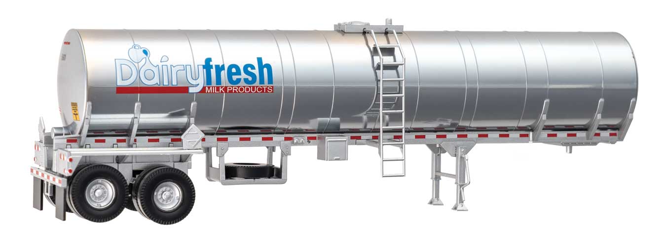 Walthers SceneMaster 12353 HO Scale Food Grade Tank Trailer Dairy Fresh Milk Products
