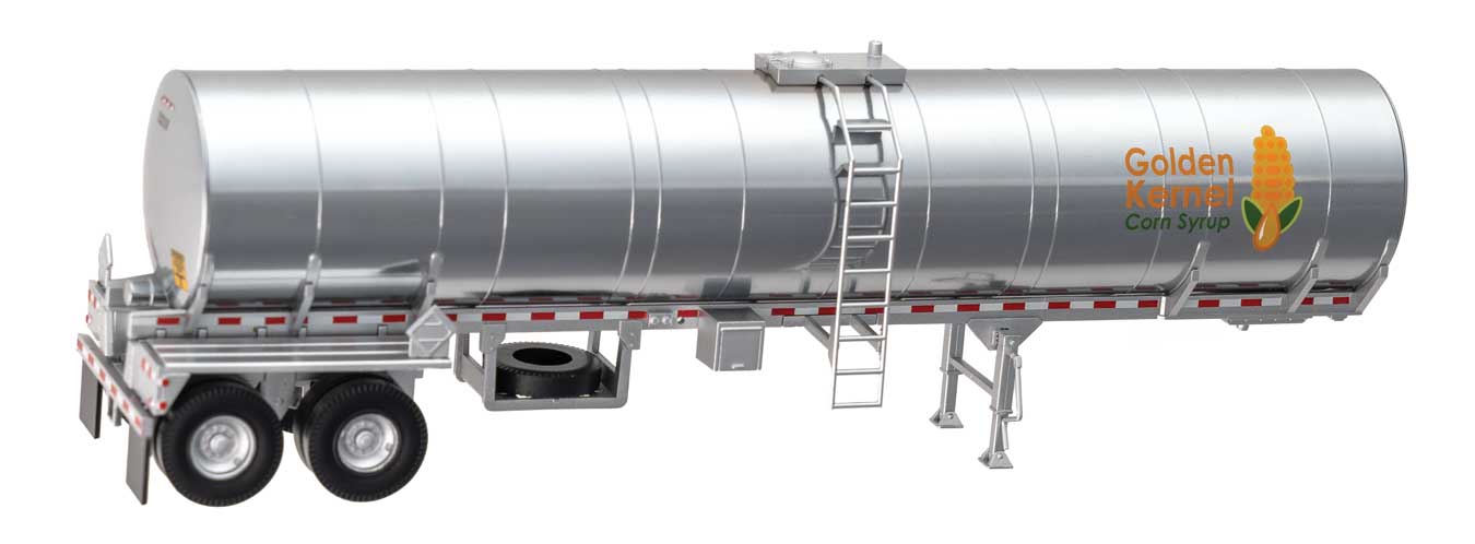 Walthers SceneMaster 12354 HO Scale Food Grade Tank Trailer Golden Kernel Corn Syrup