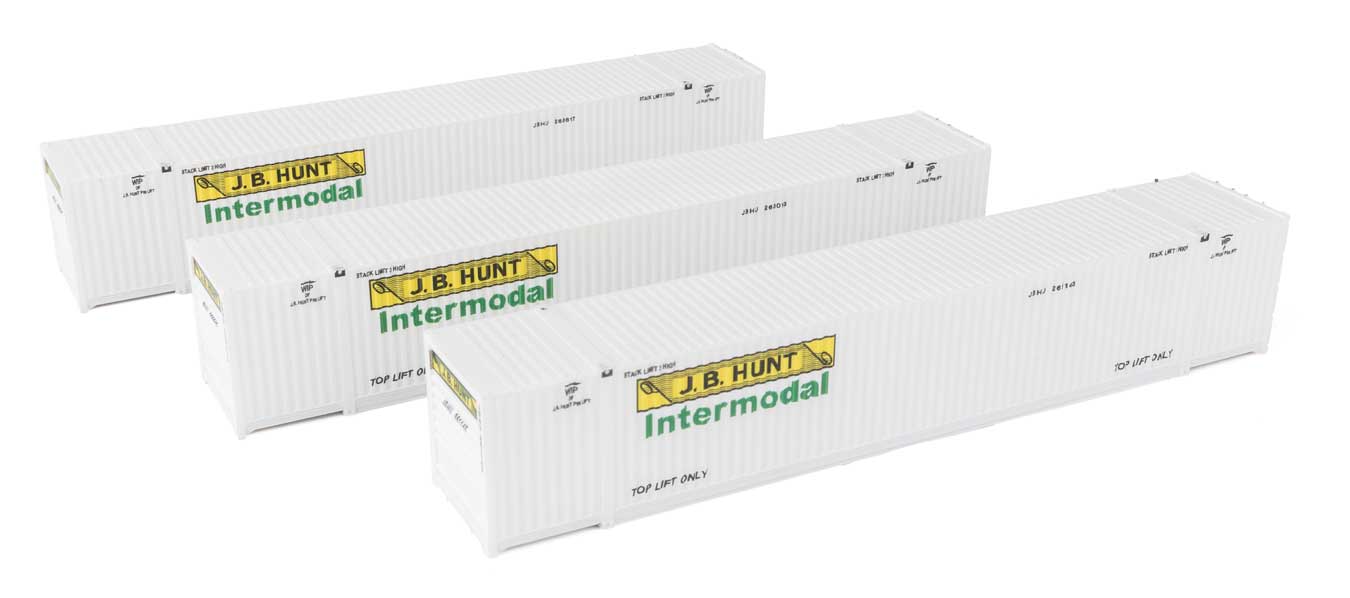 Walthers SceneMaster 18504 HO Scale 53' Singamas Corrugated Side Container 3-Pack JB Hunt