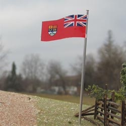 Osborn Models 1111 HO Scale Canadian Red Ensign Flag & Pole (3) - 3 per package