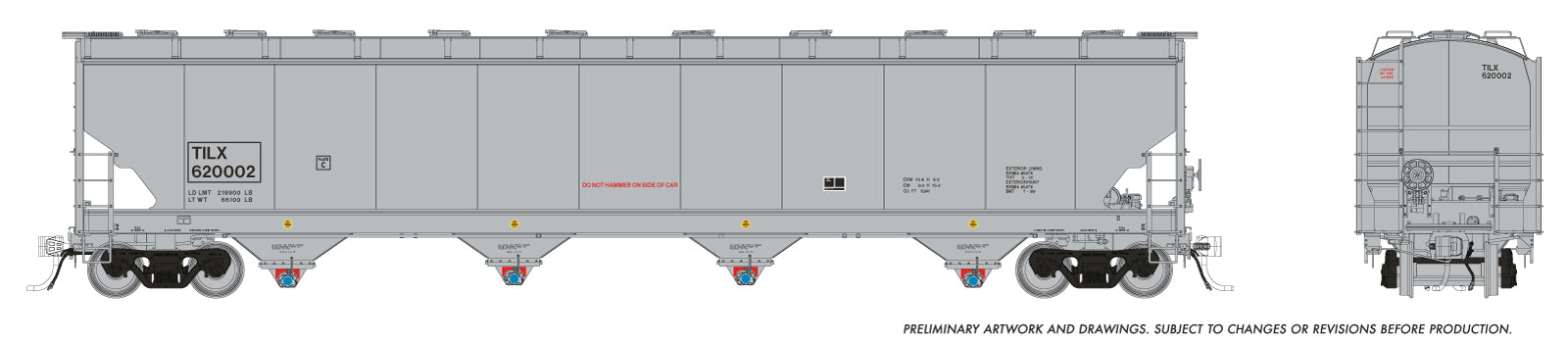 Rapido HO Trinity 6221 Covered Hopper: TILX - : 6-Pack