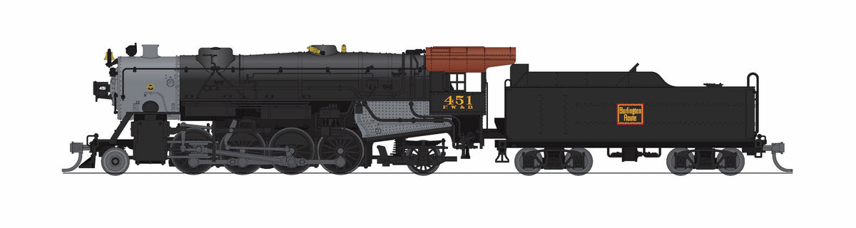 Broadway Limited Imports 10053 N USRA Heavy Mikado, CBQ (FWD) 454, No-Sound / DCC-Ready, N