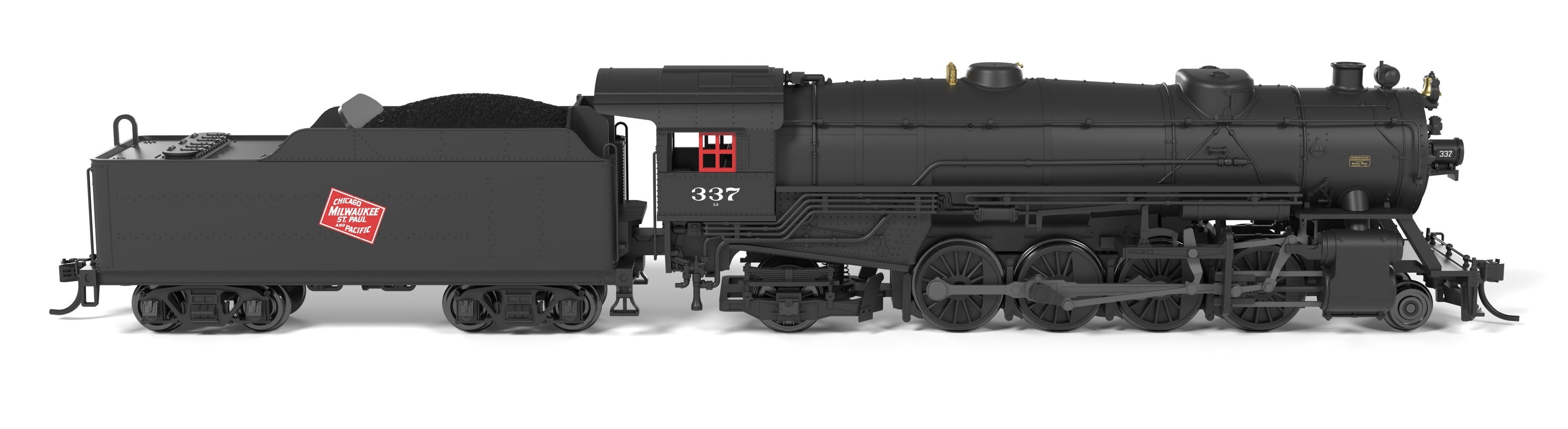 BLI 10054 N USRA Heavy Mikado MILW 337 - cab and engineer-side detail