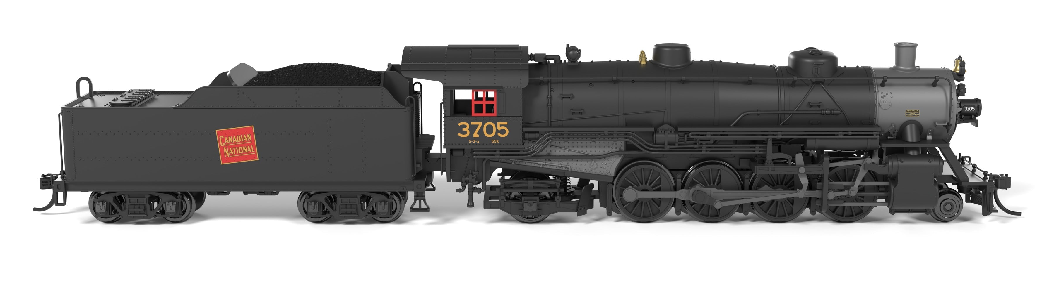 BLI 10073 N USRA Light Mikado CN 3728 - cab and engineer-side detail