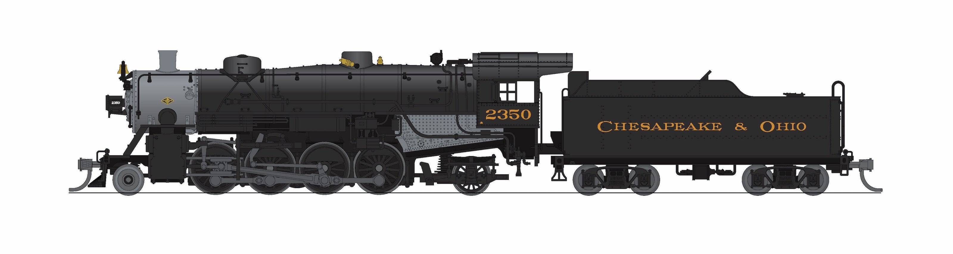 Broadway Limited Imports 10075 N USRA Light Mikado Chesapeake & Ohio 2362 - main view