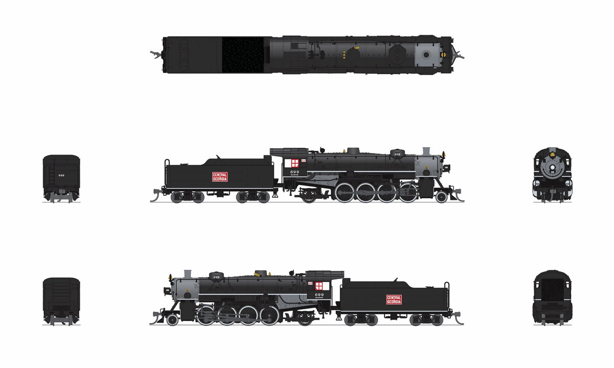 Broadway Limited Imports 10079 N USRA Light Mikado, CofG 699, TVRM Excursion Appearance, No-Sound / DCC-Ready, N - view 8