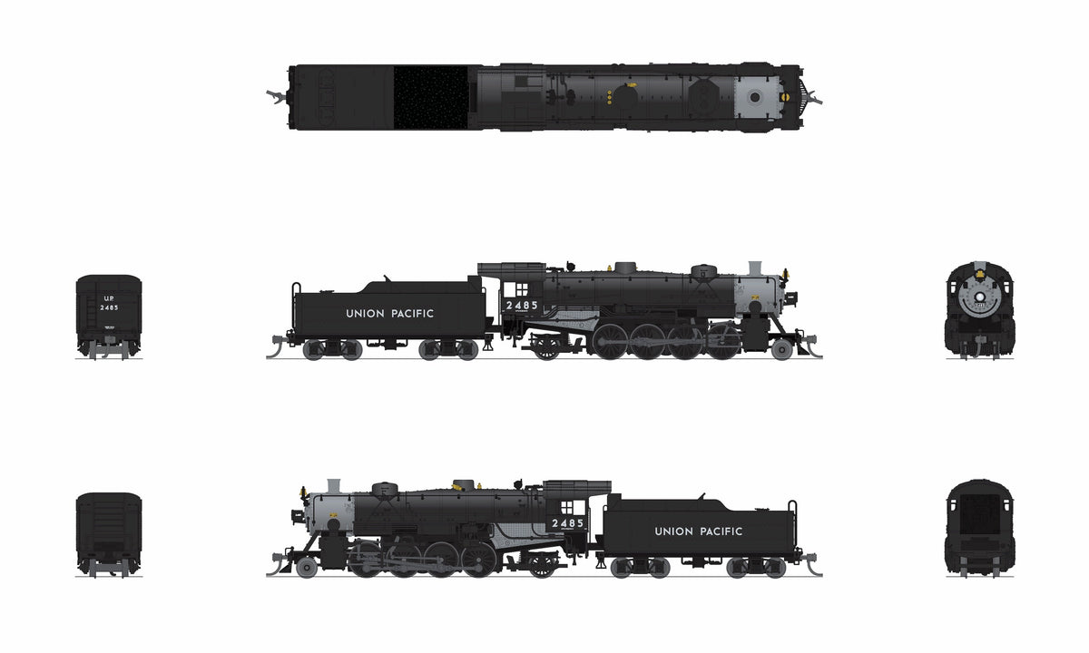 Broadway Limited Imports 10093 N USRA Light Mikado, UP 2496, No-Sound / DCC-Ready, N - view 2