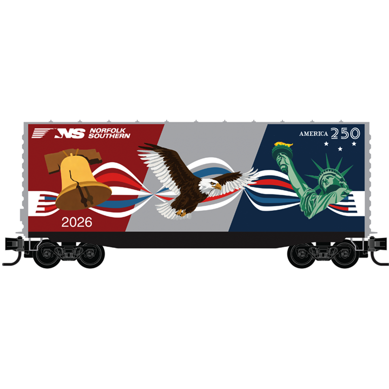 Micro-Trains 101 100 829 N scale Freedom - Norfolk Southern 40' Smooth Side High-Cube Box Car