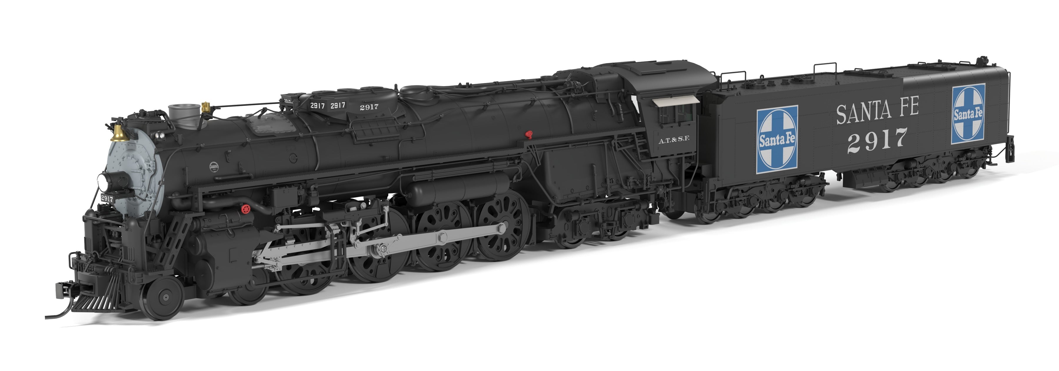 Broadway Limited Imports 10116 HO ATSF Class 2900 4-8-4 Santa Fe 2917 Fantasy Paint - main view