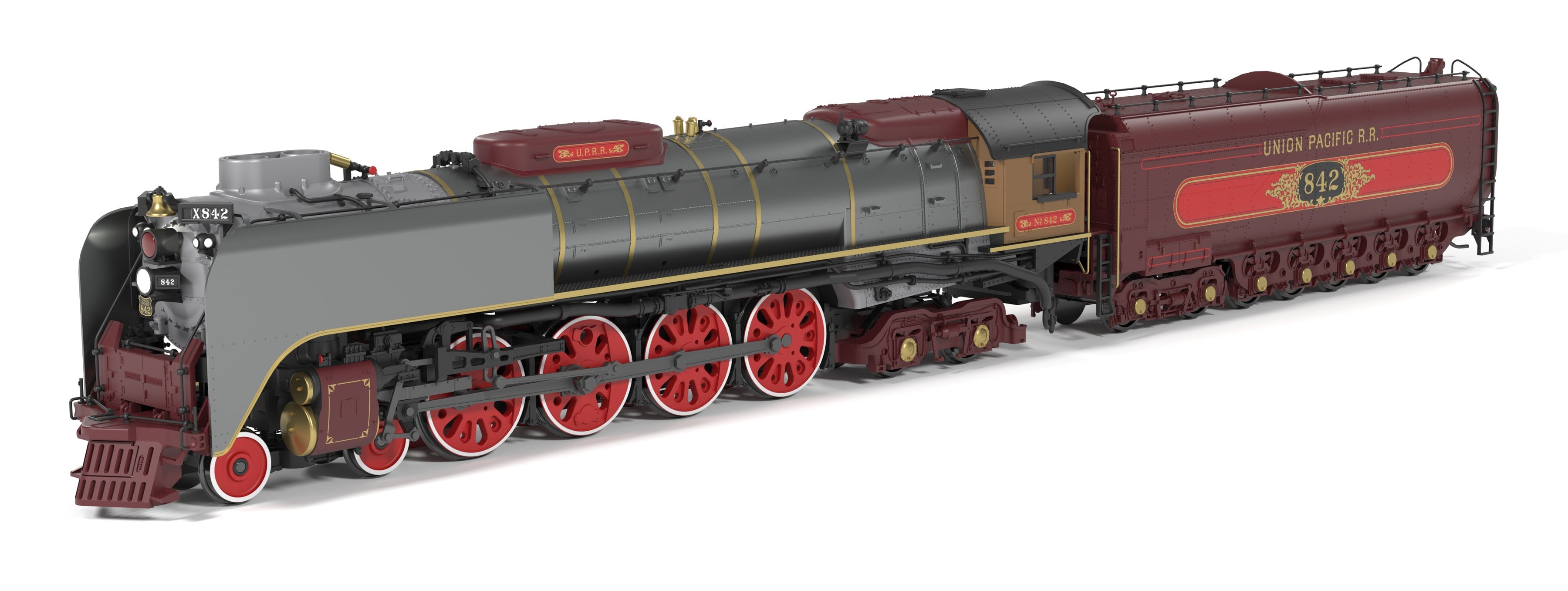 BLI 10213 HO FEF-3 4-8-4 UP 842 - side profile view