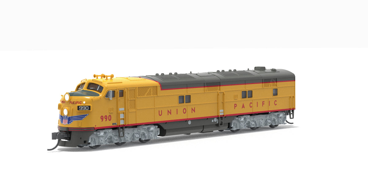 Broadway Limited Imports 10237 N EMD E7A, UP 989, Yellow & Gray, 1960's Appearance, Paragon4 Sound/DC/DCC, N - view 3