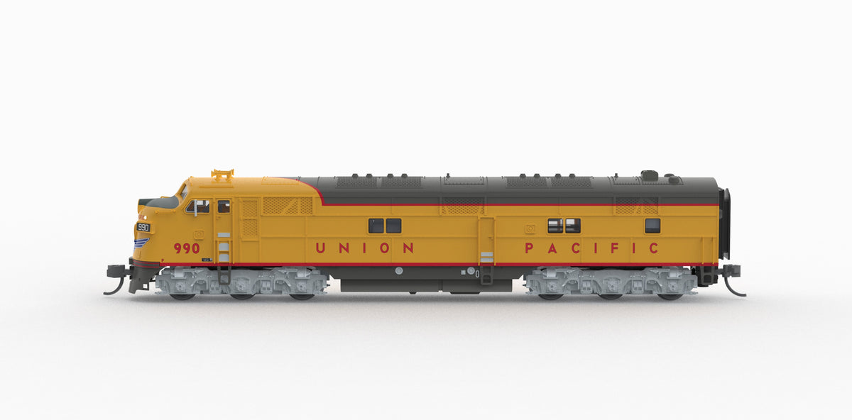 Broadway Limited Imports 10237 N EMD E7A, UP 989, Yellow & Gray, 1960's Appearance, Paragon4 Sound/DC/DCC, N