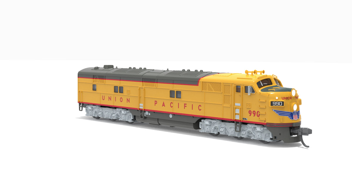Broadway Limited Imports 10237 N EMD E7A, UP 989, Yellow & Gray, 1960's Appearance, Paragon4 Sound/DC/DCC, N - view 7
