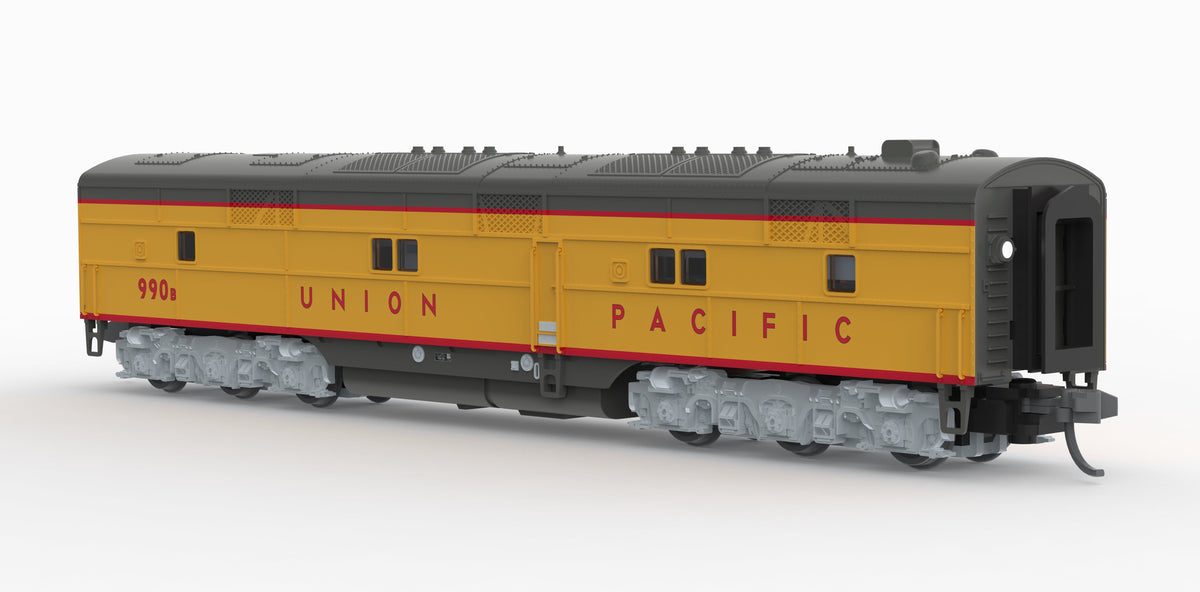 Broadway Limited Imports 10241 N EMD E7B, UP 988B, Yellow & Gray, 1960's Appearance, No-Sound / DCC-Ready, N - view 3