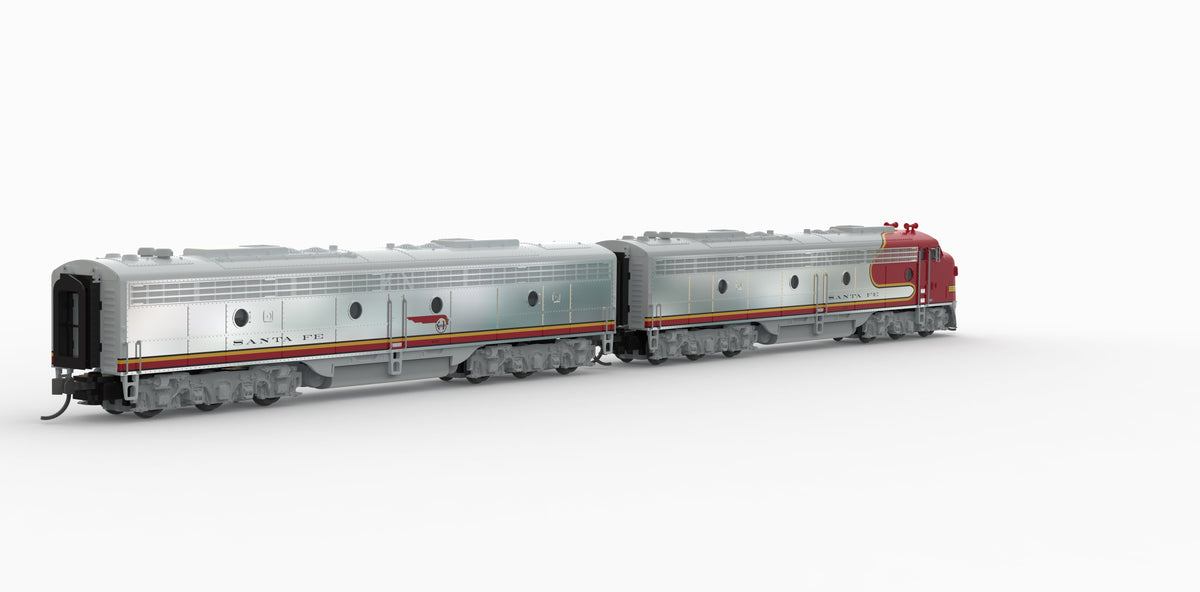 Broadway Limited Imports 10283 N EMD E8 A/B Set, ATSF 80L / 80A, 1950's Appearance, A-unit No-Sound / DCC-Ready, Unpowered B, N - view 4