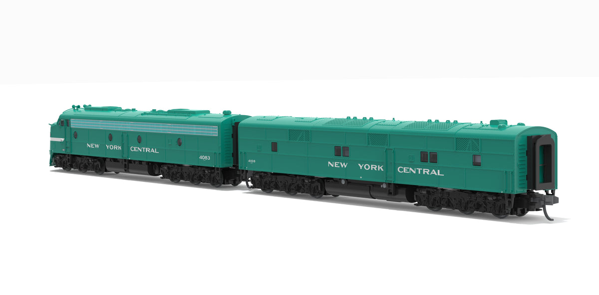 Broadway Limited Imports 10292 N EMD E8A / E7B, NYC 4083 / 4108, Century Green, A-unit No-Sound / DCC-Ready, Unpowered B, N - view 3
