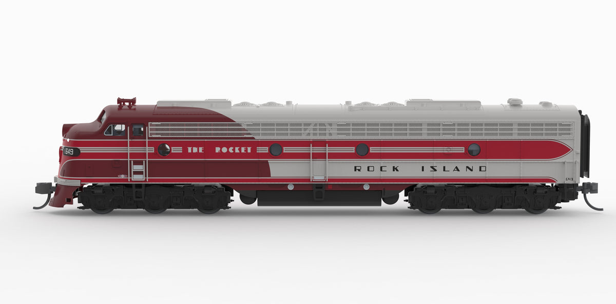 Broadway Limited Imports 10299 N EMD E8A, CRIP 653, "The Rocket" Scheme, No-Sound / DCC-Ready, N - view 3