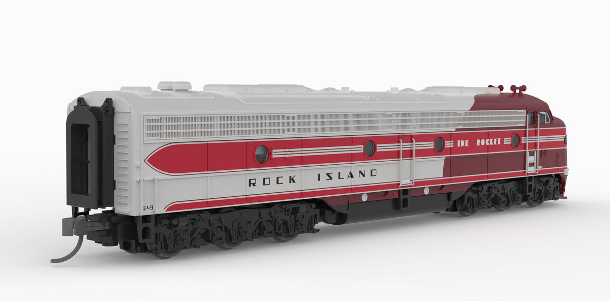 Broadway Limited Imports 10299 N EMD E8A, CRIP 653, "The Rocket" Scheme, No-Sound / DCC-Ready, N - view 5