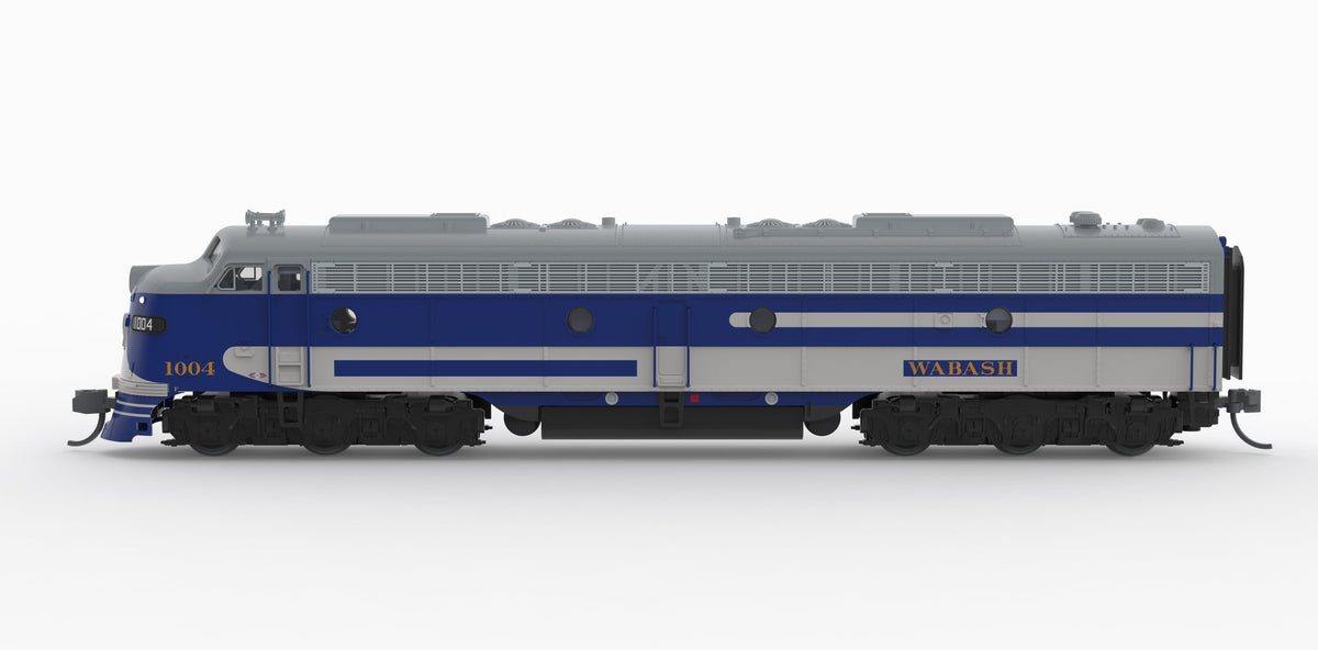 Broadway Limited Imports 10307 N EMD E8A, WAB 1007, Bluebird Paint Scheme, No-Sound / DCC-Ready, N - view 3
