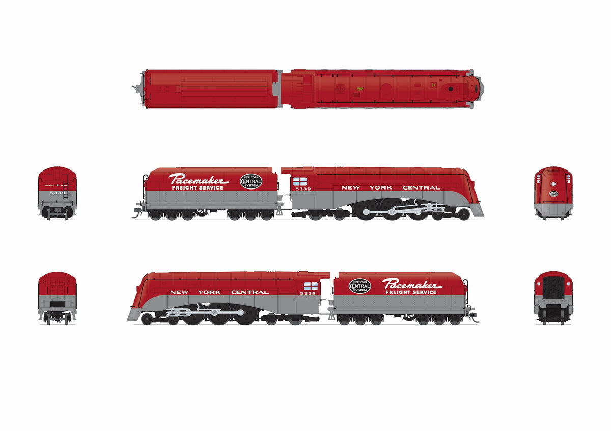 Broadway Limited Imports 10341 HO Commodore Vanderbilt, NYC 5339, Pacemaker Red Fantasy Paint, No-Sound / DCC-Ready, HO - view 8