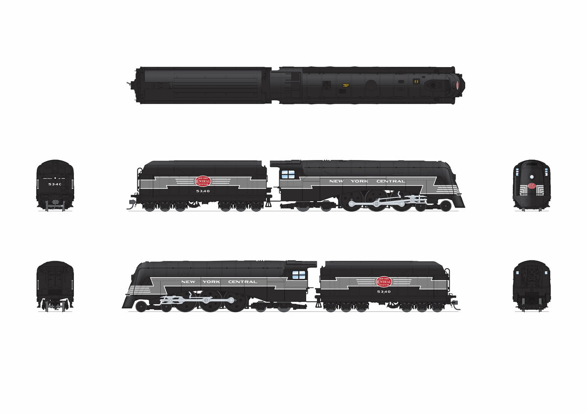 Broadway Limited Imports 10342 HO Commodore Vanderbilt, NYC 5340, Lightning Stripes Fantasy Paint, Paragon4 Sound/DC/DCC, w/ Smoke, HO - view 8
