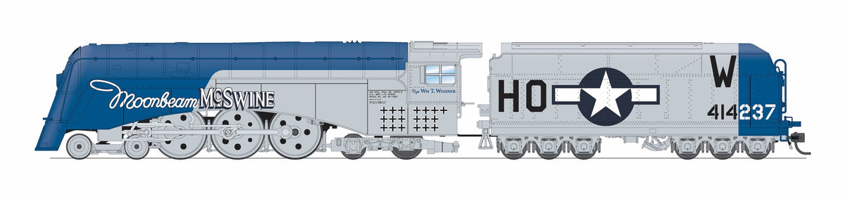 Broadway Limited Imports 10344 HO Commodore Vanderbilt, USAAF Fantasy Paint, "Moonbeam McSwine", Paragon4 Sound/DC/DCC, w/ Smoke, HO - view 7
