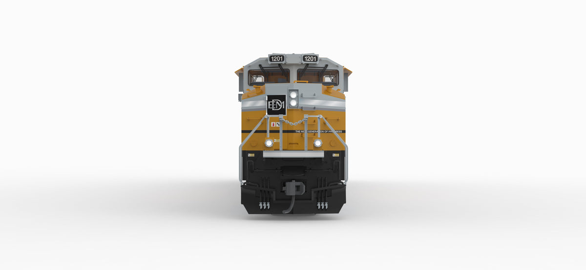 Broadway Limited Imports 10429 HO EMD SD70ACe, EMD Demo 1201, Yellow Progress Rail, Paragon4 Sound/DC/DCC, w/ Smoke, HO - view 2
