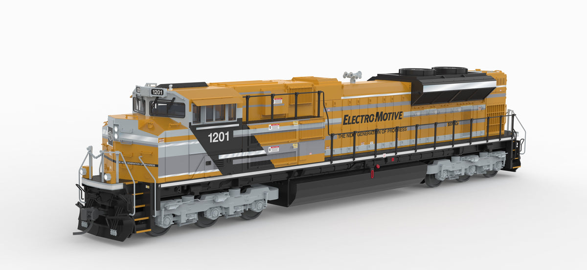 Broadway Limited Imports 10429 HO EMD SD70ACe, EMD Demo 1201, Yellow Progress Rail, Paragon4 Sound/DC/DCC, w/ Smoke, HO